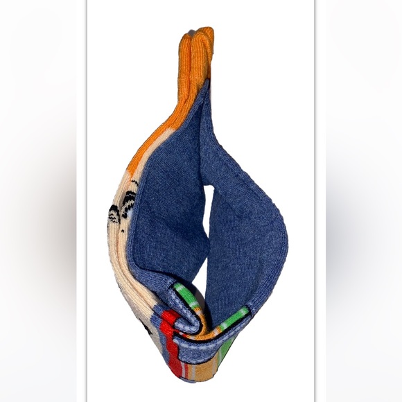 Chucky Crew Socks 1 Pair Men 6.5-12 Orange Blue Childs Play Horror Good Guy Doll - Picture 5 of 9